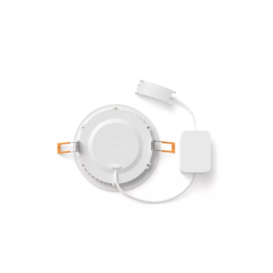 Philips - Komplet 2x zatemnjenih LED RGBW vgradnih stropnih svetilk za kopalnico Hue SLIM LED/12W/230V 2000-6500K bela IP44
