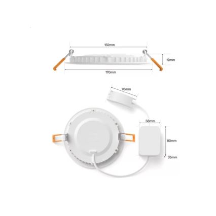 Philips - Komplet 2x zatemnjenih LED RGBW vgradnih stropnih svetilk za kopalnico Hue SLIM LED/12W/230V 2000-6500K bela IP44