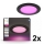 Philips - Komplet 2x LED RGBW z možnostjo zatemnitve, vgradna stropna svetilka za kopalnico Hue SLIM LED/12W/230V 2000-6500K črna IP44
