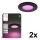 Philips - Komplet 2x LED RGBW z zatemnitvijo, vgradna kopalniška svetilka Hue SLIM LED/8,3W/230V 2000-6500K črna IP44