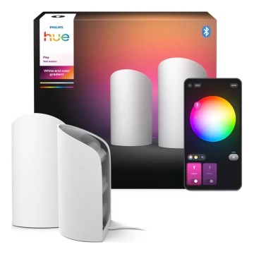 Philips - Komplet 2x LED RGBW zatemnjevalnih projekcijskih svetilk Hue PLAY LED/20W/230V 2000–6500K bela