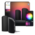 Philips - Komplet 2x LED RGBW zatemnjiva projektorska svetilka Hue PLAY LED/20W/230V 2000–6500K črna