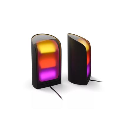 Philips - Komplet 2x LED RGBW zatemnjiva projektorska svetilka Hue PLAY LED/20W/230V 2000–6500K črna