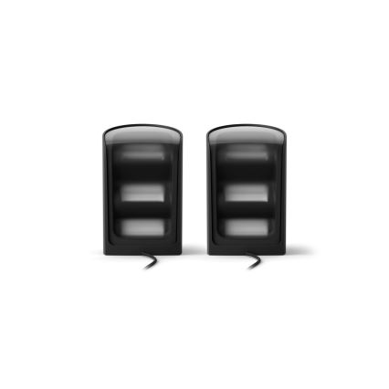 Philips - Komplet 2x LED RGBW zatemnjiva projektorska svetilka Hue PLAY LED/20W/230V 2000–6500K črna