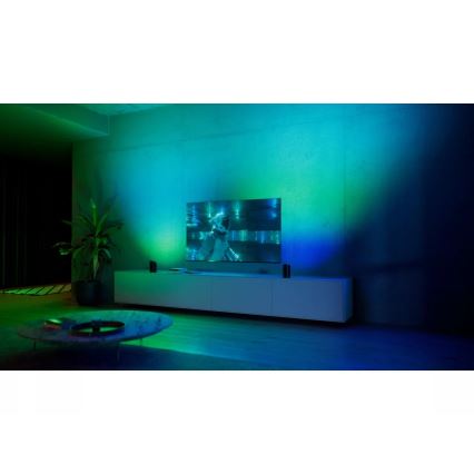 Philips - Komplet 2x LED RGBW zatemnjiva projektorska svetilka Hue PLAY Wall Washer LED/20W/230V 2000–6500K črna