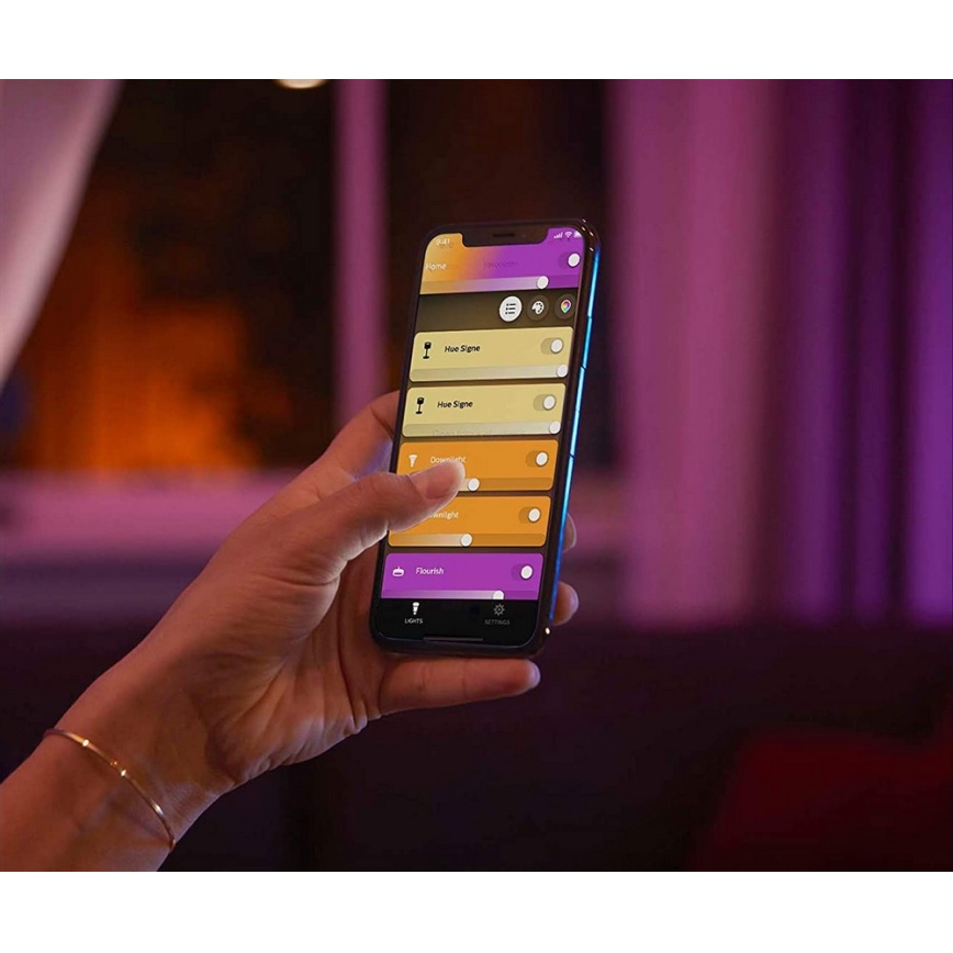 Philips - Komplet 2x LED RGBW zatemnjiva projektorska svetilka Hue PLAY Wall Washer LED/20W/230V 2000–6500K črna