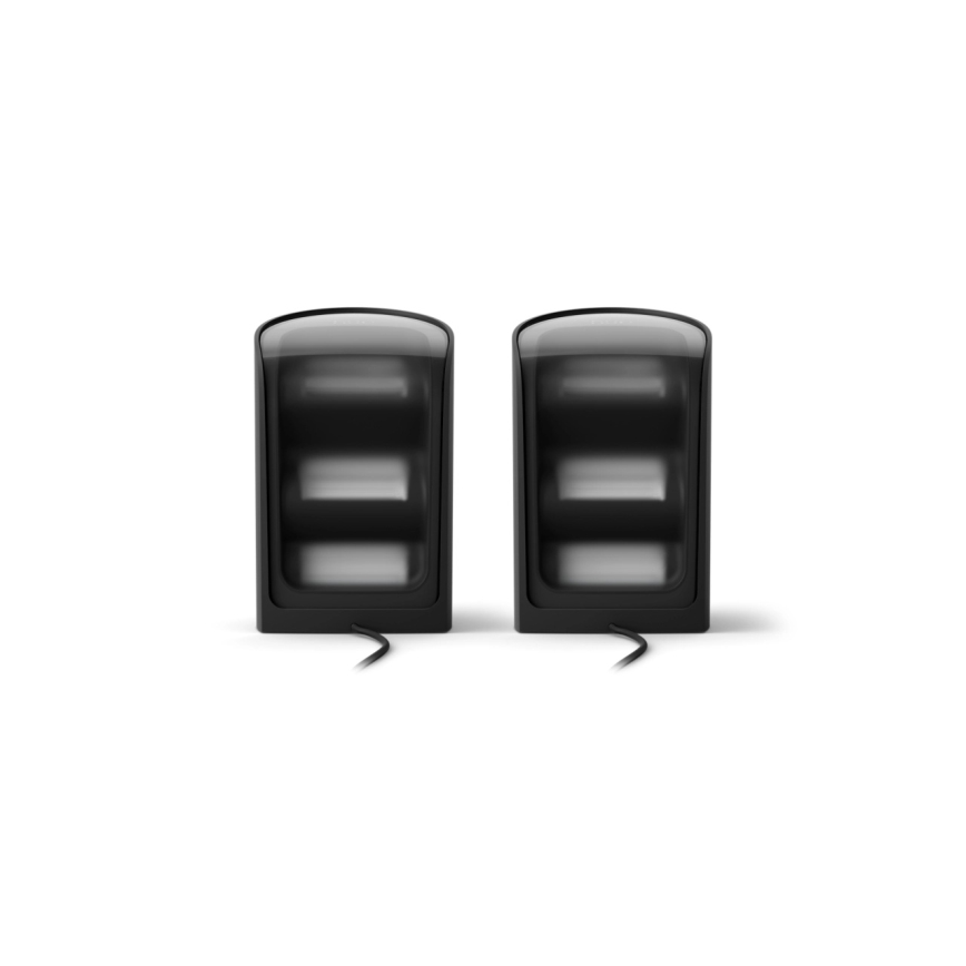 Philips - Komplet 2x LED RGBW zatemnjiva projektorska svetilka Hue PLAY Wall Washer LED/20W/230V 2000–6500K črna