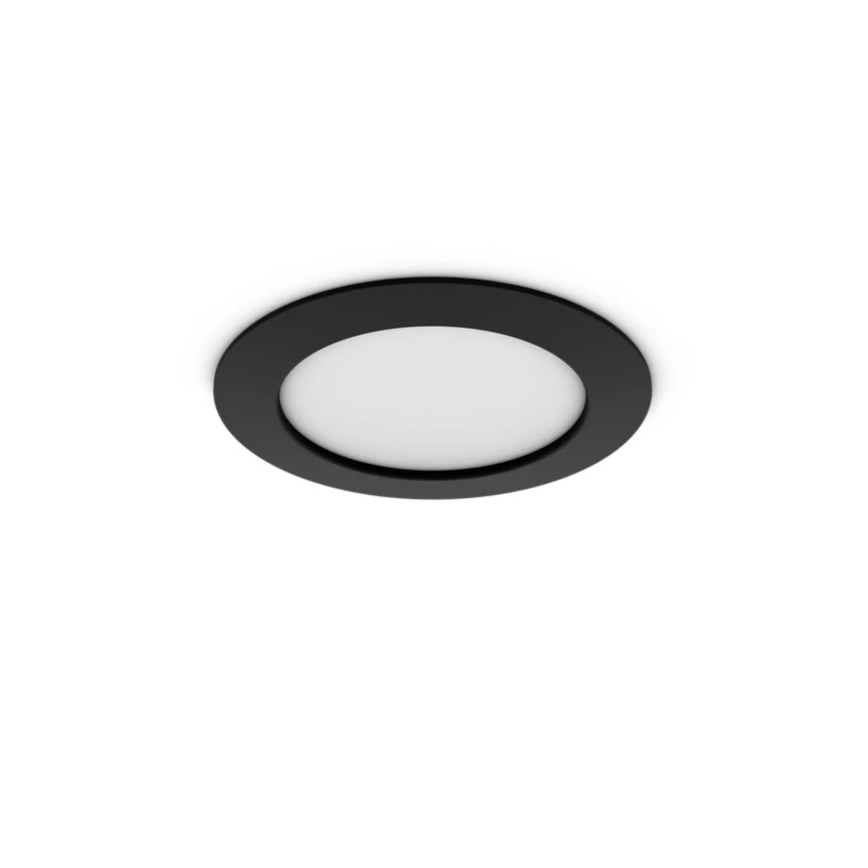 Philips - Komplet 2x LED RGBW z možnostjo zatemnitve, vgradna stropna svetilka za kopalnico Hue SLIM LED/12W/230V 2000-6500K črna IP44