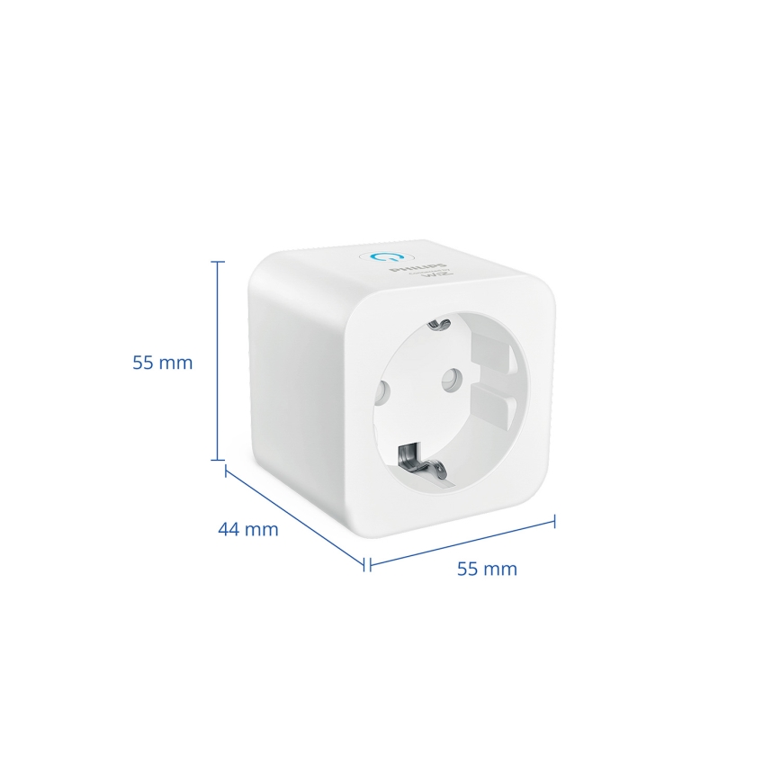 Philips - komplet 2x pametna SCHUKO vtičnica 2300 W + merilnik porabe Wi-Fi
