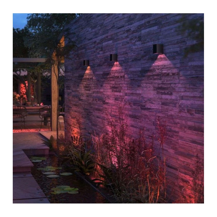 Philips - Komplet 2x LED RGBW s nastavljivo svetlobno intenziteto, zunanja stenska svetilka Hue RESONATE LED/8W/230V 2000-6500K IP44