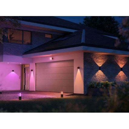 Philips - Komplet 2x LED RGBW s nastavljivo svetlobno intenziteto, zunanja stenska svetilka Hue RESONATE LED/8W/230V 2000-6500K IP44