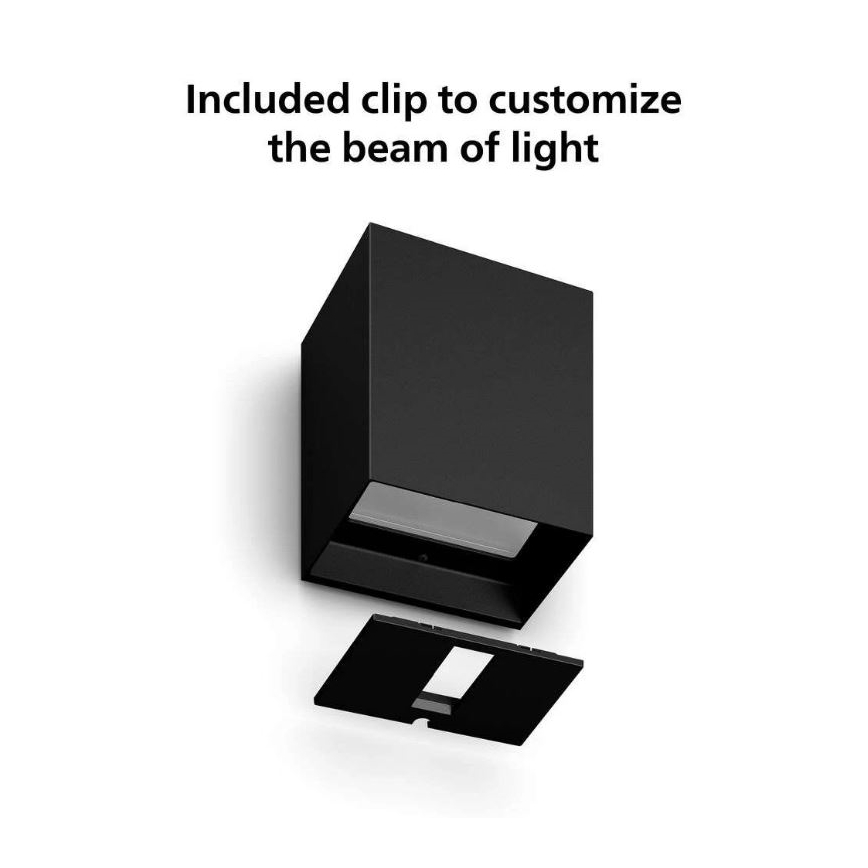 Philips - Komplet 2x LED RGBW s nastavljivo svetlobno intenziteto, zunanja stenska svetilka Hue RESONATE LED/8W/230V 2000-6500K IP44