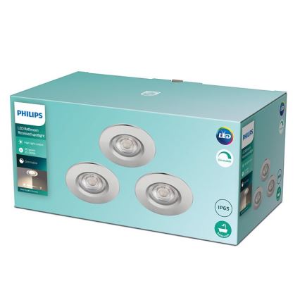 Philips - KOMPLET 3x LED Zatemnitvena kopalniška svetilka DIVE LED/5W/230V IP65
