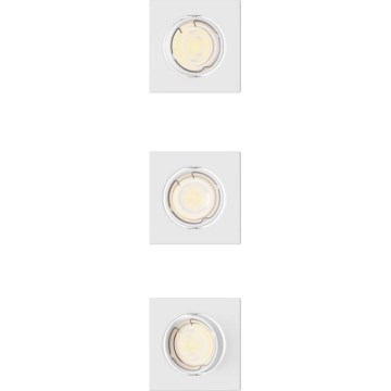 Philips - KOMPLET 3x vgradna stropna svetilka PERIDOT 1xGU10/7W/230V bela