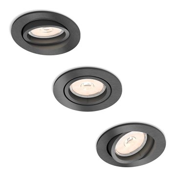 Philips - KOMPLET 3x Vgradna svetilka 1xGU10/5,5W/230V