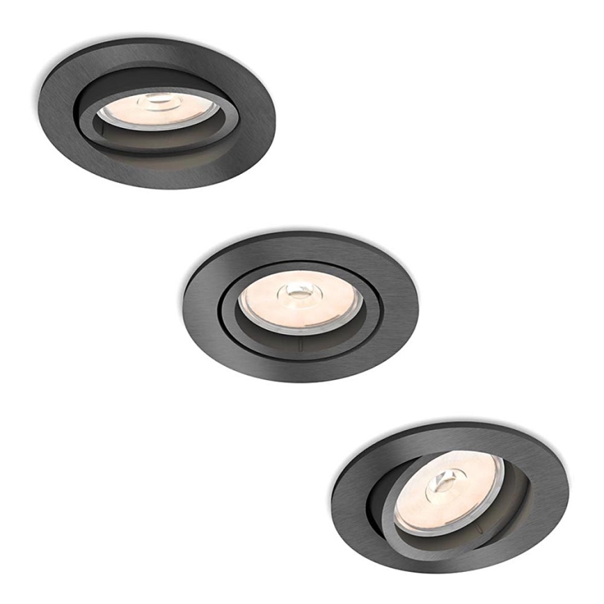 Philips - KOMPLET 3x Vgradna svetilka 1xGU10/5,5W/230V