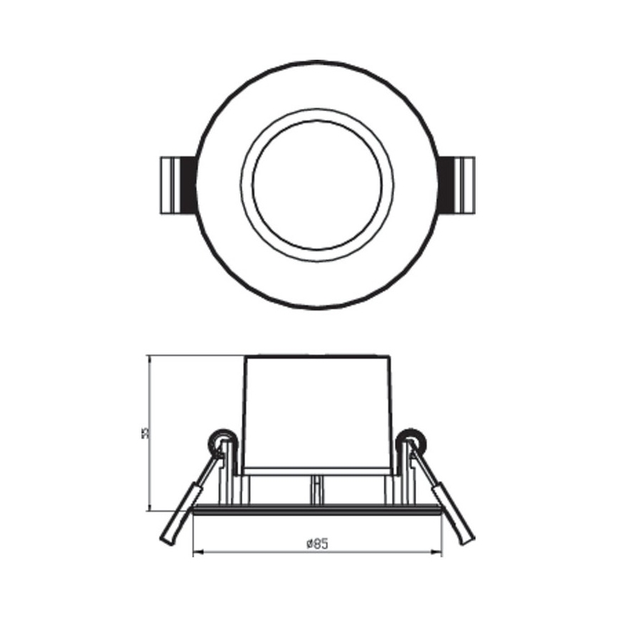 Philips - Komplet 3x zatemljivih LED kopalniških svetil DIVE LED/5,5W/230V IP65
