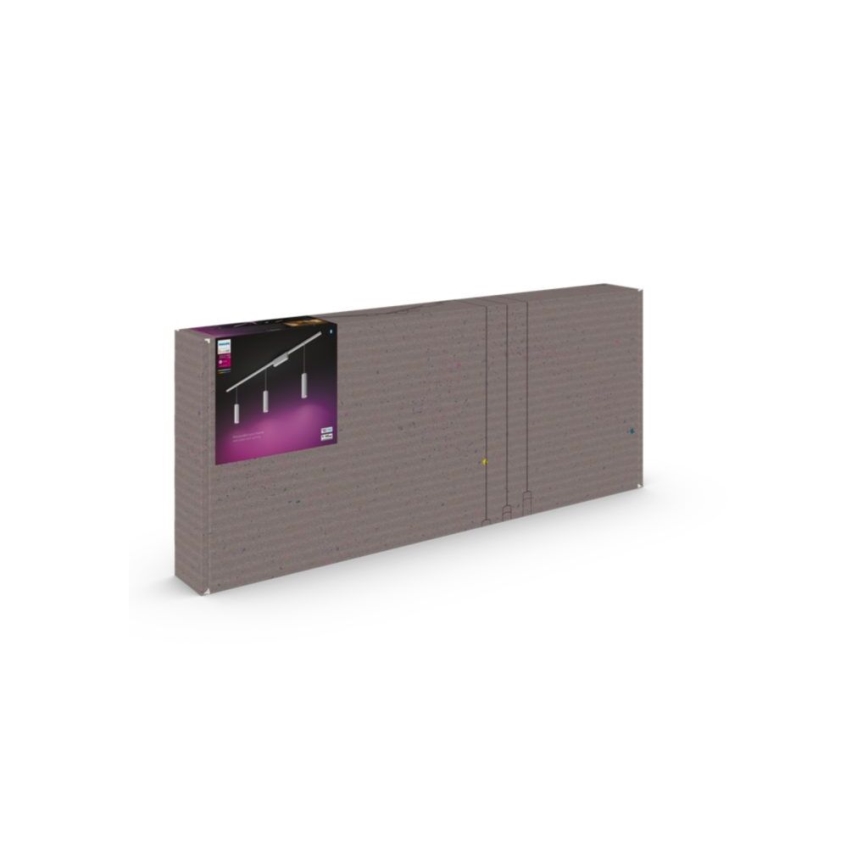 Philips - KOMPLET 3x LED RGB zatemnjevalen viseči lestenec na kablu za tirni sistem Hue PERIFO LED RGB/15,6W/230V 2000-6500K