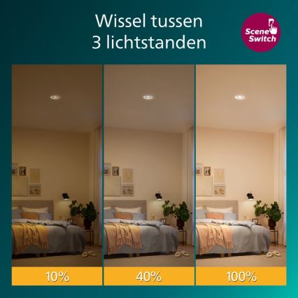 Philips - Komplet 3x zatemnljivih vgradnih LED-svetilk CILANTRO LED/5W/230V 4000K bela