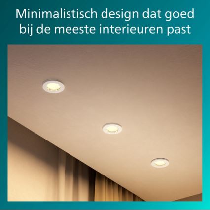 Philips - komplet 5 vgradnih stropnih svetil PERIDOT 1xGU10/7W/230V bela