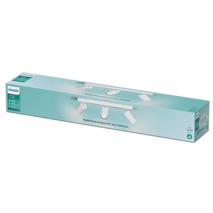 Philips - Kopalniški reflektor IDRIS 3xGU10/5W/230V IP44 bela