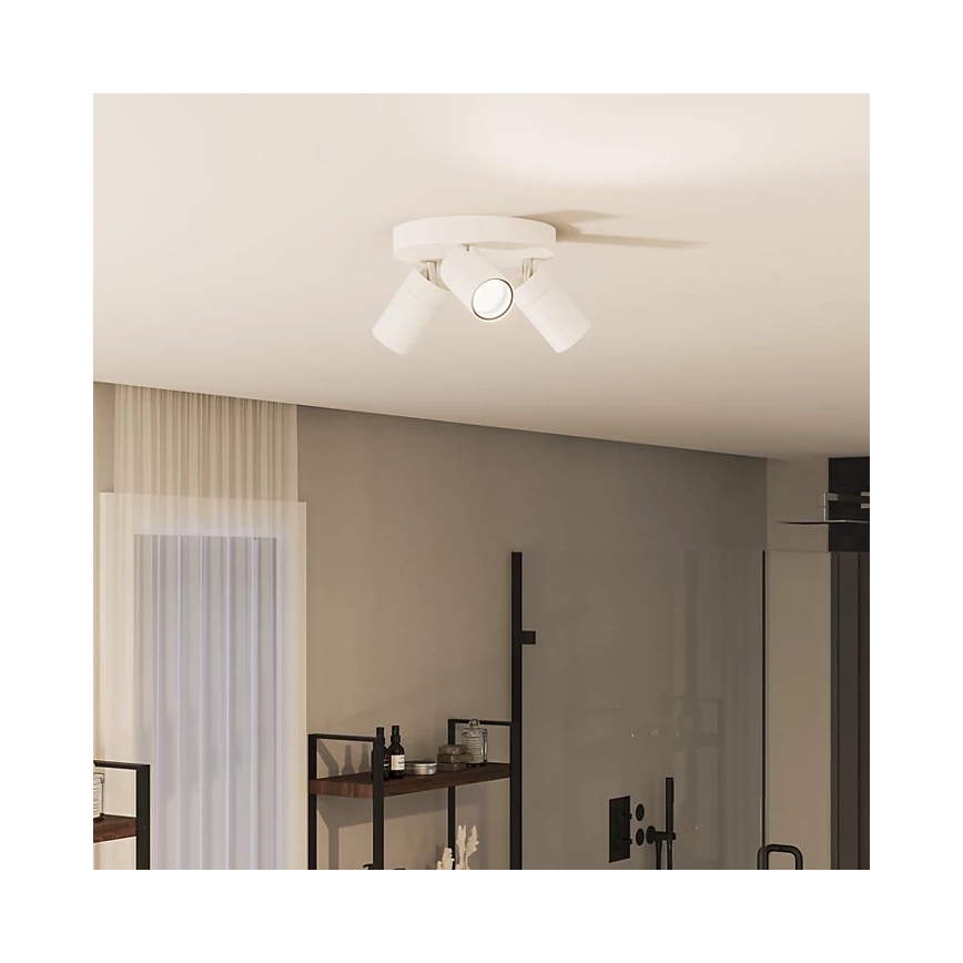 Philips - Kopalniški reflektor IDRIS 3xGU10/5W/230V IP44 bela