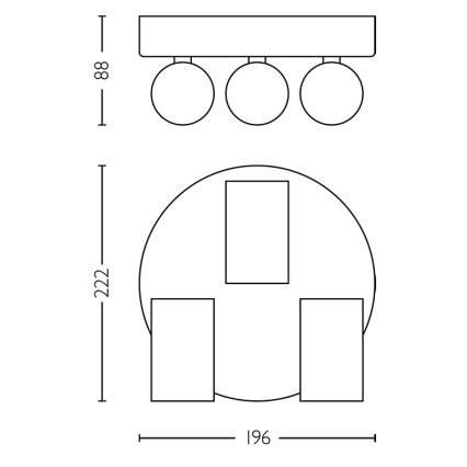 Philips - Kopalniški reflektor IDRIS 3xGU10/5W/230V IP44 črna