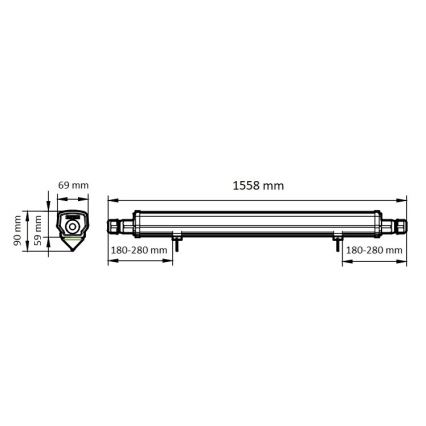 Philips - LED Industrijska fluorescentna svetilka LED/46W/230V IP66