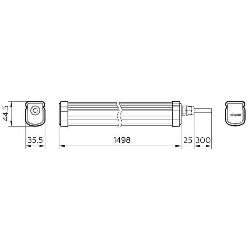 Philips - LED Industrijska svetilka PROJECTLINE LED/54W/230V IP65