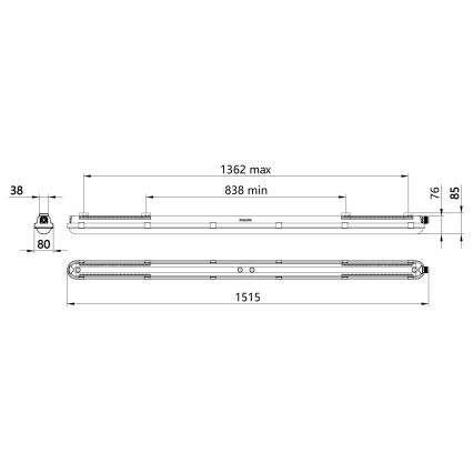 Philips - LED industrijsko svetilo CORELINE LED/37,5W/230V 150 cm IP66