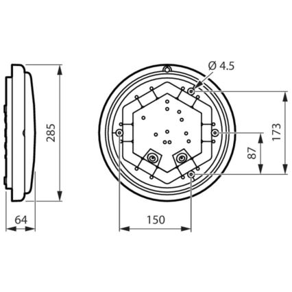 Philips - LED Kopalniška stenska svetilka LEDINAIRE LED/11W/230V 3000K IP65