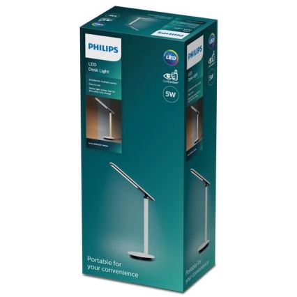 Philips - LED Zatemnitvena namizna svetilka na dotik IVORY LED/5W/5V 3000 mAh 2700/3600/5000K CRI 90