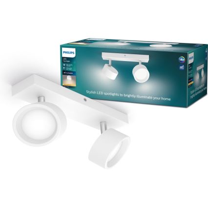 Philips - LED Reflektor 2xLED/5,5W/230V bela