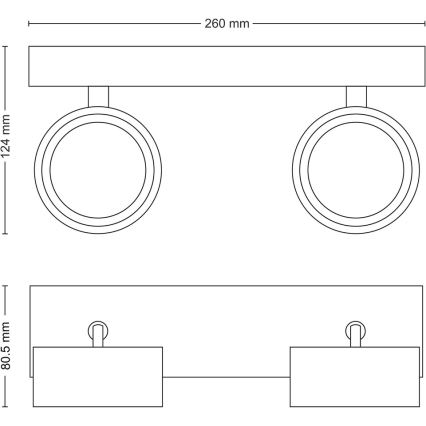 Philips - LED Reflektor 2xLED/5,5W/230V bela