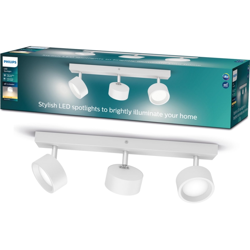 Philips - LED Reflektor 3xLED/5,5W/230V bela