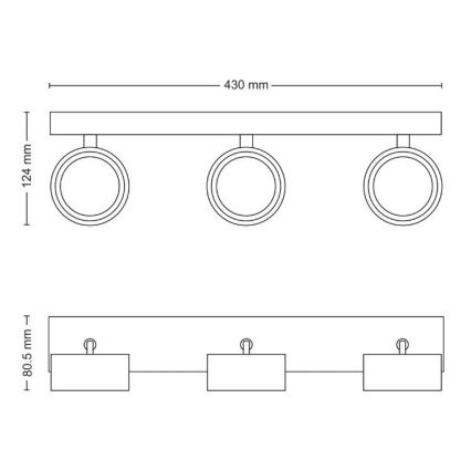 Philips - LED Reflektor 3xLED/5,5W/230V bela