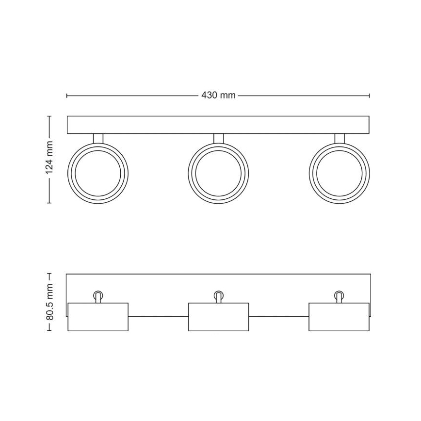 Philips - LED Reflektor 3xLED/5,5W/230V bela
