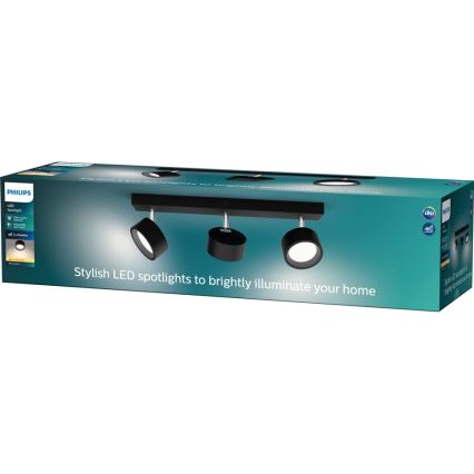 Philips - LED Reflektor 3xLED/5,5W/230V črna