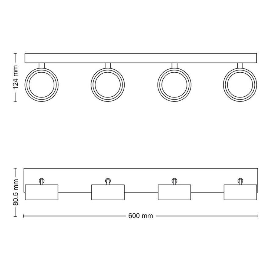 Philips - LED Reflektor 4xLED/5,5W/230V bela