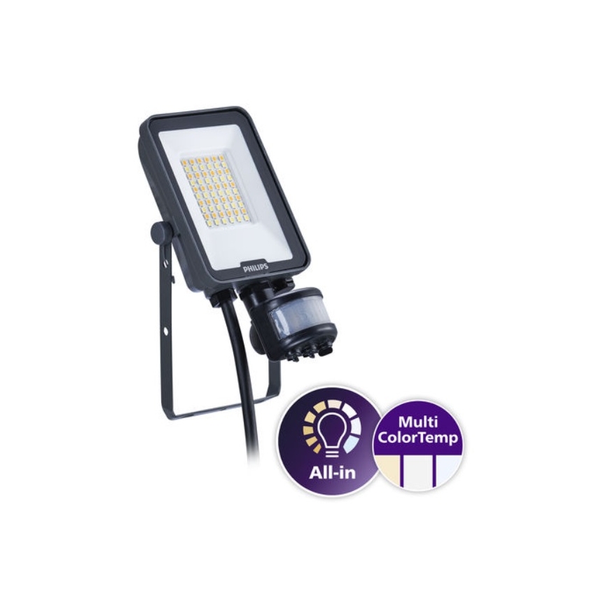 Philips - LED reflektor s senzorjem gibanja in senzorjem mraka LEDINAIRE ALL-IN LED/20W/230V 3000/4000/6500K IP65