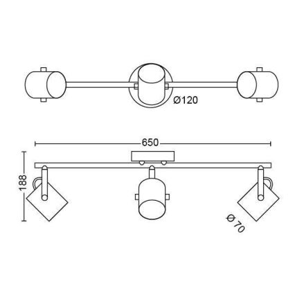 Philips - LED Reflektor SCENE SWITCH BYRE 3xLED/4,3W/230V 2200/2500/2700K