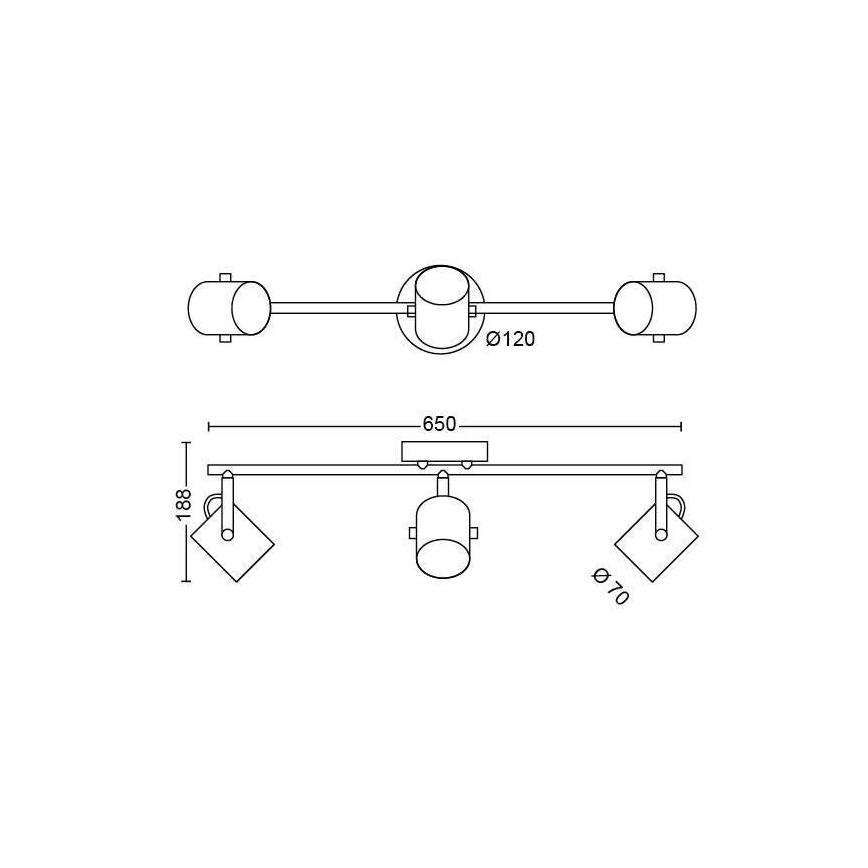 Philips - LED Reflektor SCENE SWITCH BYRE 3xLED/4,3W/230V 2200/2500/2700K