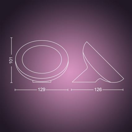 Philips - LED RGB namizna svetilka Hue BLOOM z možnostjo zatemnitve LED/7,1W/230V