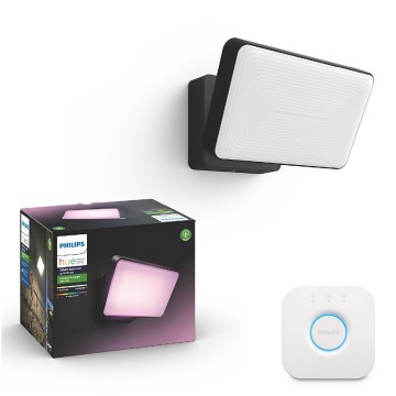 Philips - LED RGB zatemljiv zunanji reflektor Hue DISCOVER LED/15W/230V 2000-6500K IP44 + Hue bridge