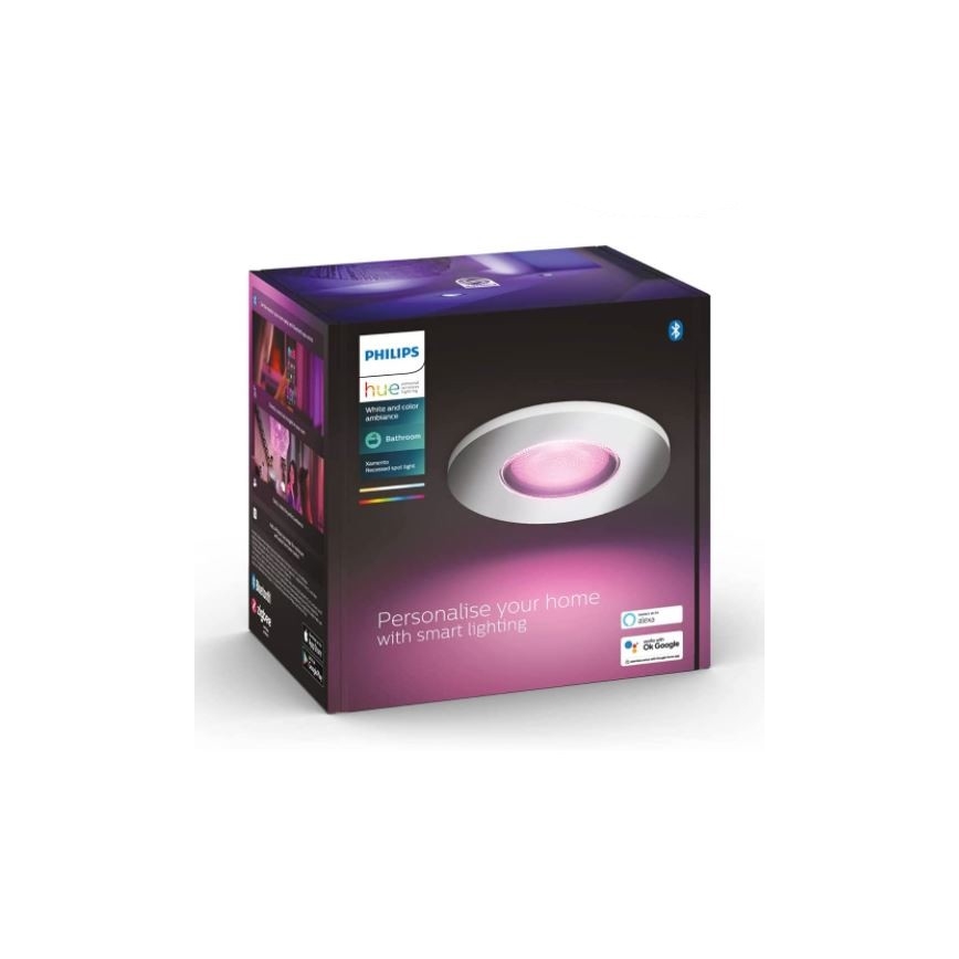 Philips - LED RGB Zatemnitvena kopalniška svetilka Hue XAMENTO 1xGU10/5,7W/230V IP44 2000-6500K