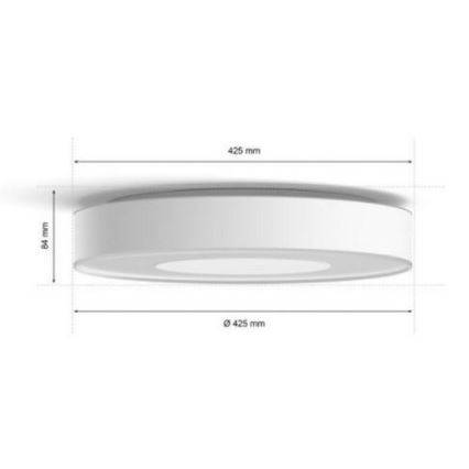 Philips - LED RGB Zatemnitvena kopalniška svetilka Hue XAMENTO LED/52,5W/230V IP44 pr. 425 mm 2000-6500K