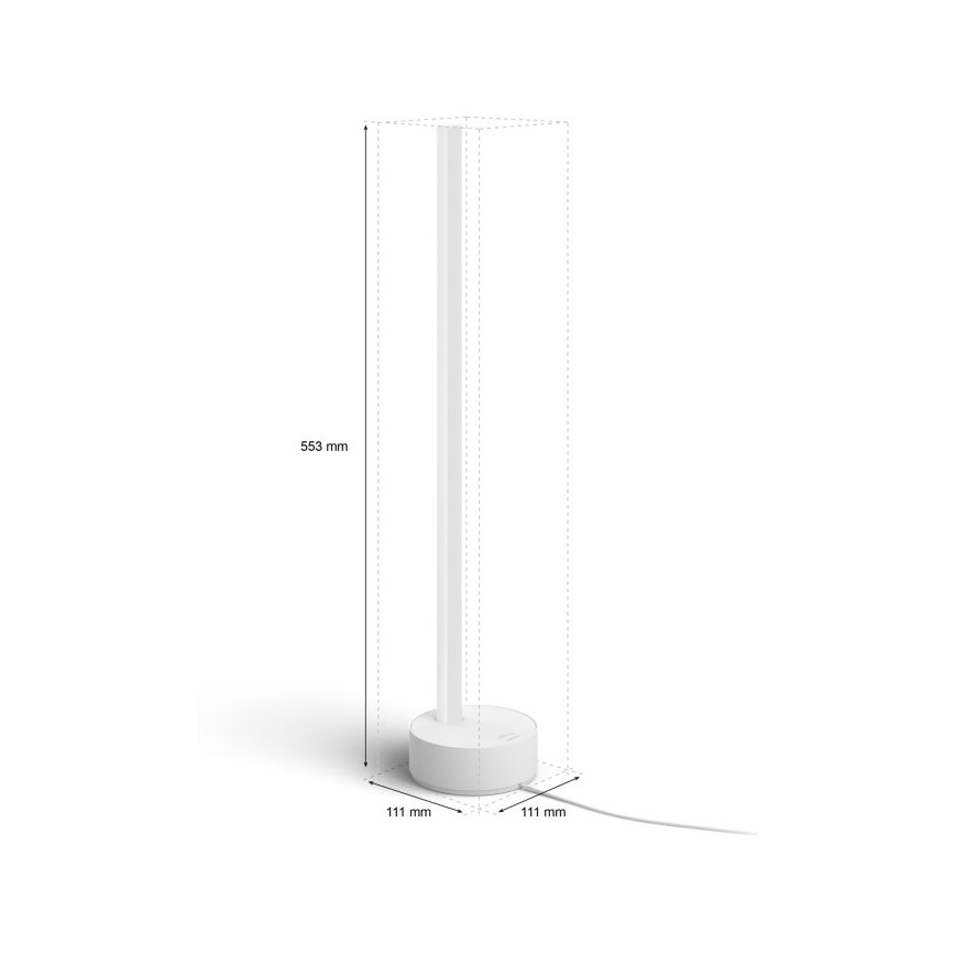 Philips - LED RGB Zatemnitvena namizna svetilka Hue SIGNE LED/12W/230V 2000-6500K bela