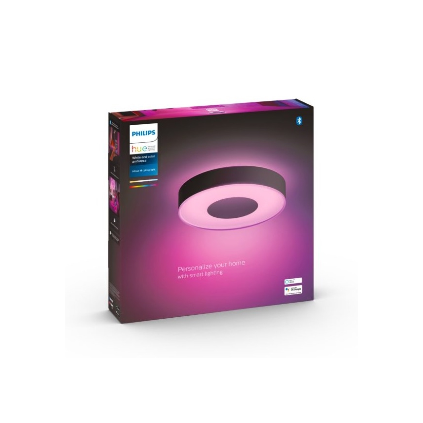 Philips - LED RGB Zatemnitvena stropna svetilka Hue INFUSE LED/33,5W/230V 2000-6500K pr. 381 mm črna