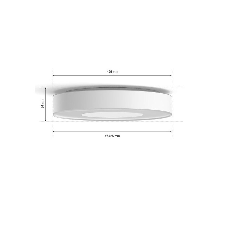 Philips - LED RGB Zatemnitvena stropna svetilka Hue INFUSE LED/52,5W/230V 2000-6500K pr. 425 mm bela