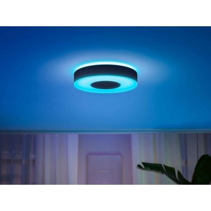 Philips - LED RGB Zatemnitvena stropna svetilka Hue INFUSE LED/52,5W/230V 2000-6500K pr. 425 mm črna